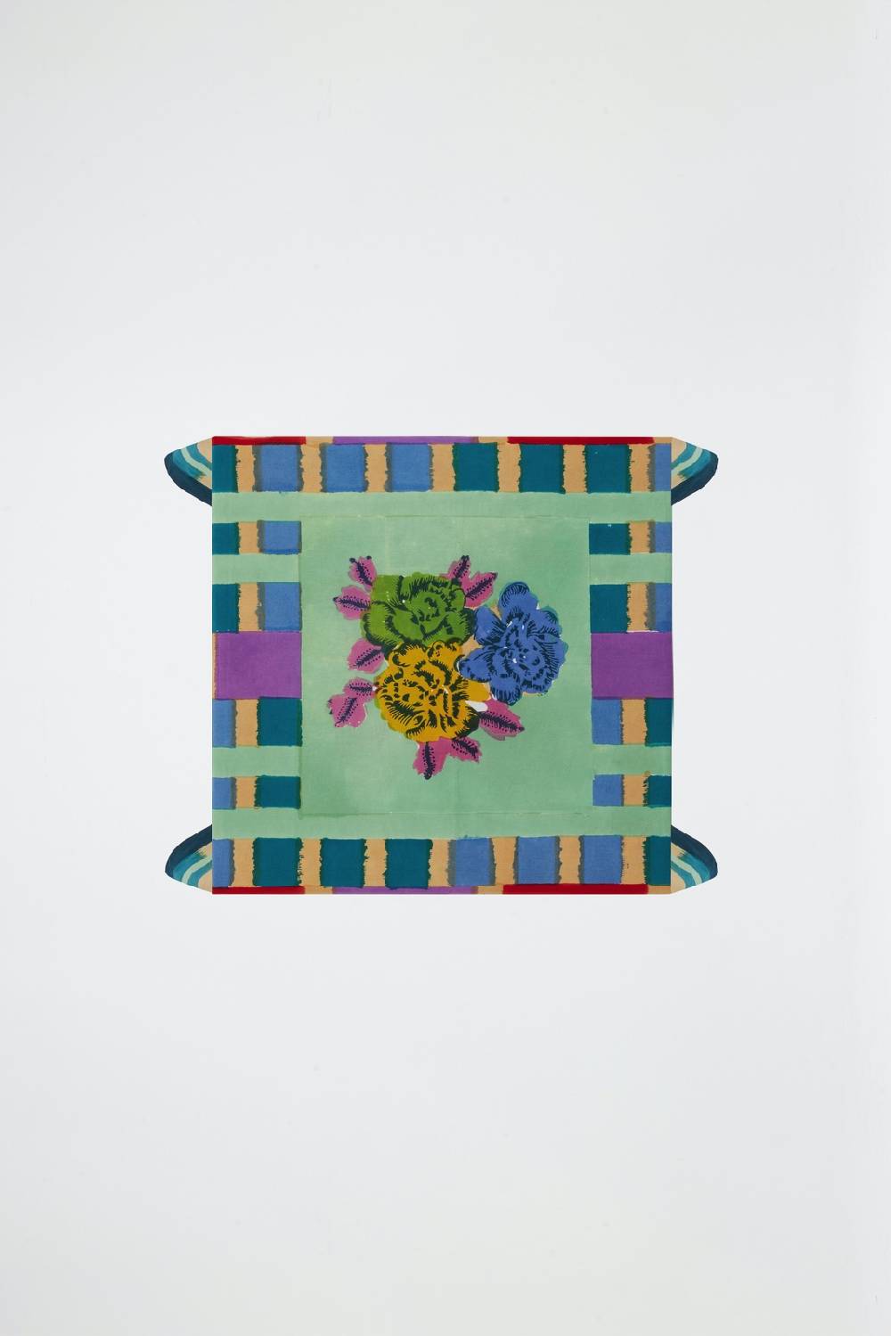 Lisa Corti telo cotone 110x110cm ankara aqua Vendita Economica