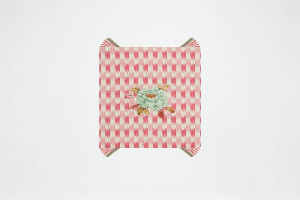 Lisa Corti telo lino 110x110cm veranda design magenta pink Prezzo di fabbrica