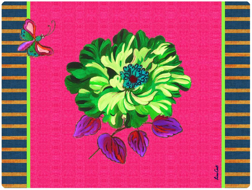 Lisa Corti tovaglietta rigida 30x40cm wild rose geranium Lightning offer