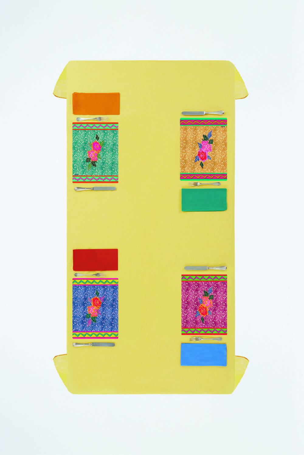 Lisa Corti tovaglietta rigida 30x40cm small spiral royal blue Offerte giornaliere