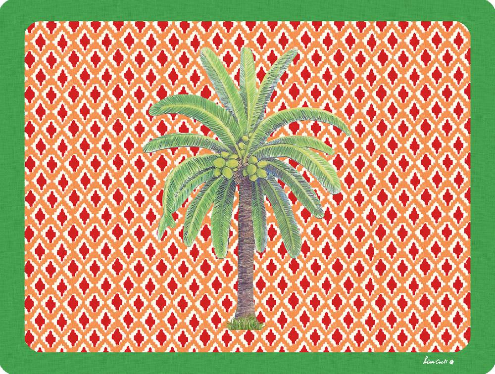 Lisa Corti tovaglietta rigida 30x40cm hima palma red Fino al 50% di sconto