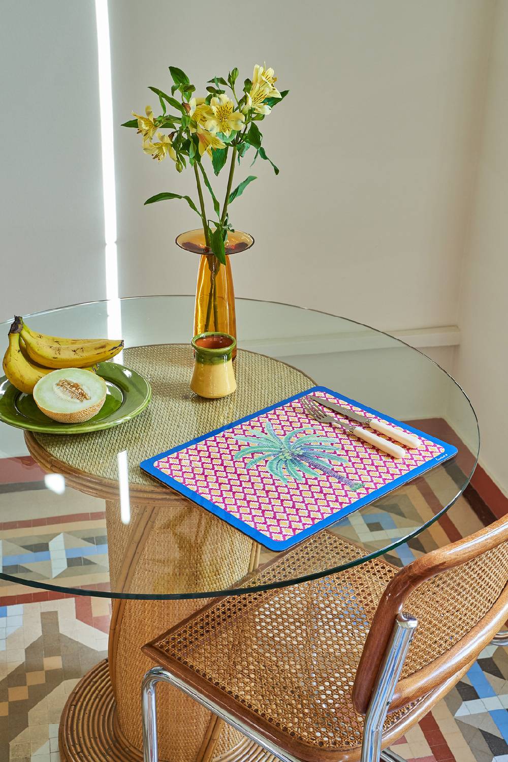Lisa Corti tovaglietta rigida 30x40cm hima palma green Fino al 60% di sconto