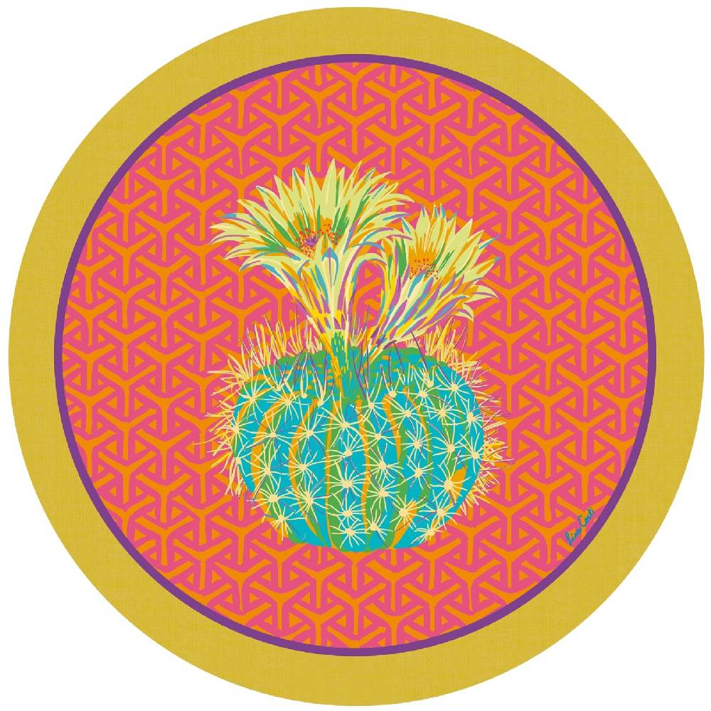 Lisa Corti tovaglietta rigida 39cm cactus fuxia Italia