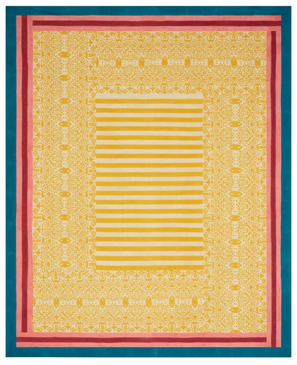 Lisa Corti telo cotone 220x270cm damask design gold Convenienza