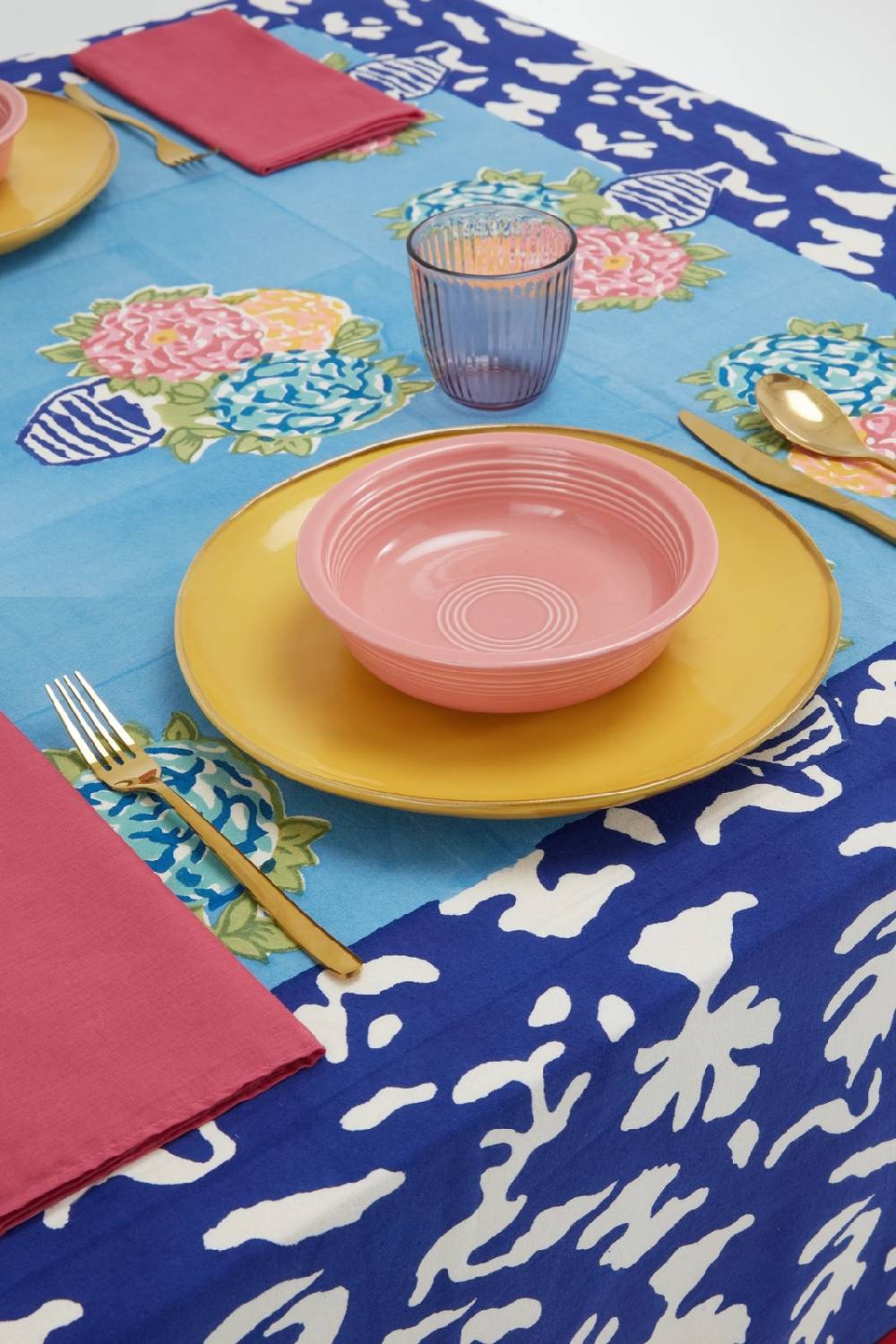 Lisa Corti telo cotone 220x270cm lisa corti x la minervetta blue pot sky Sconto