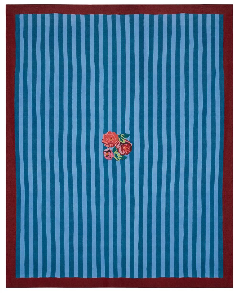 Lisa Corti telo cotone 220x270cm nizam stripes ferozi sugar Hotsell
