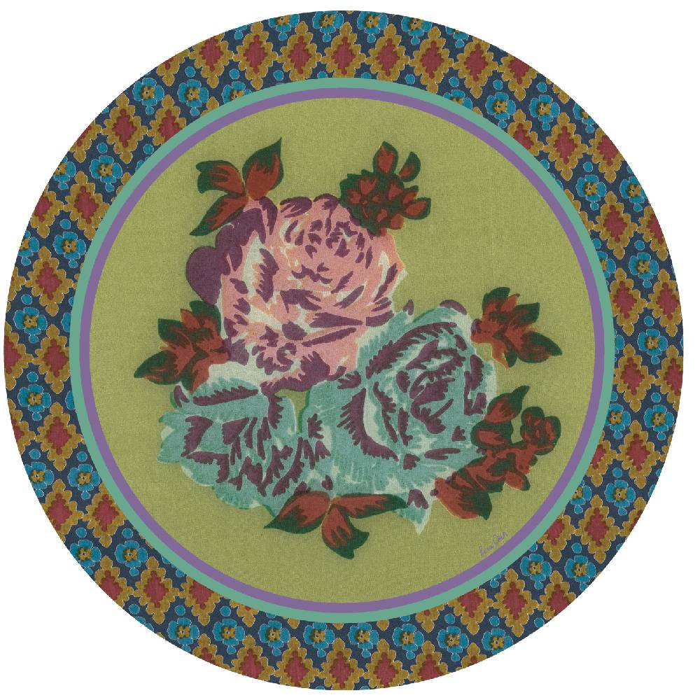 Lisa Corti tovaglietta rigida 39cm naga garden green Nuova