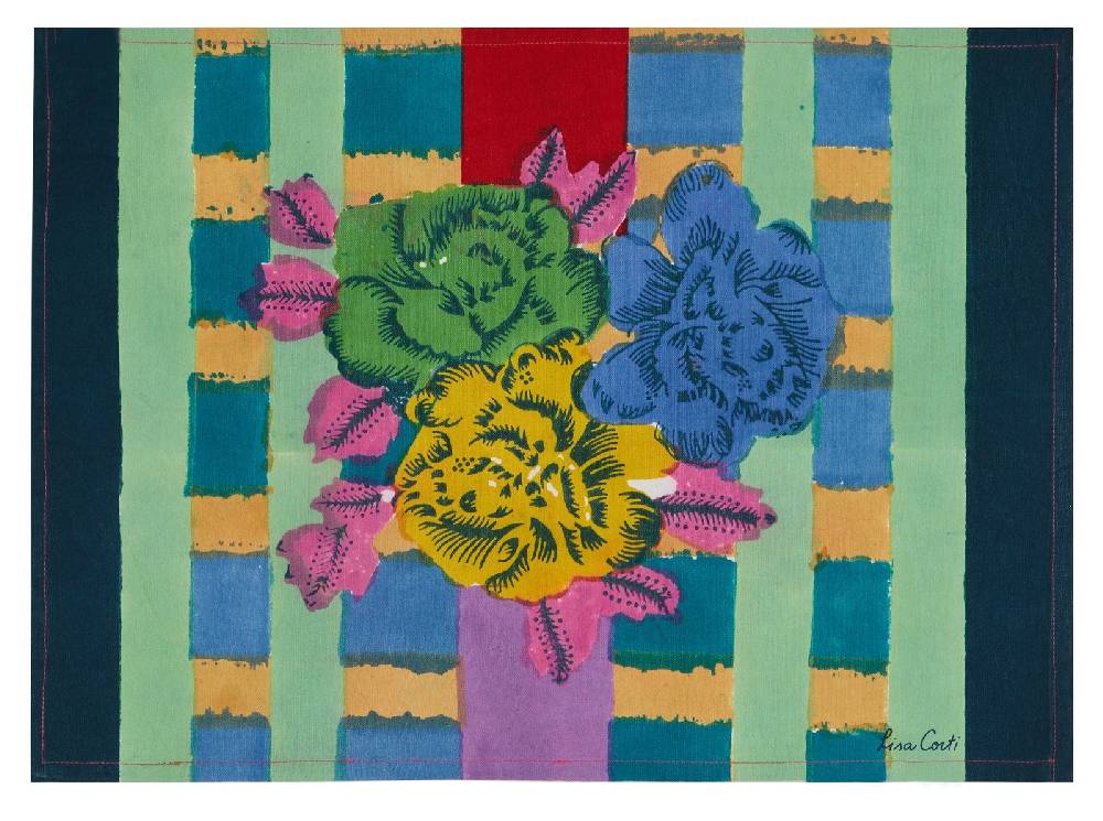 Lisa Corti tovaglietta cotone 35x48cm ankara aqua Negozio online di fabbrica