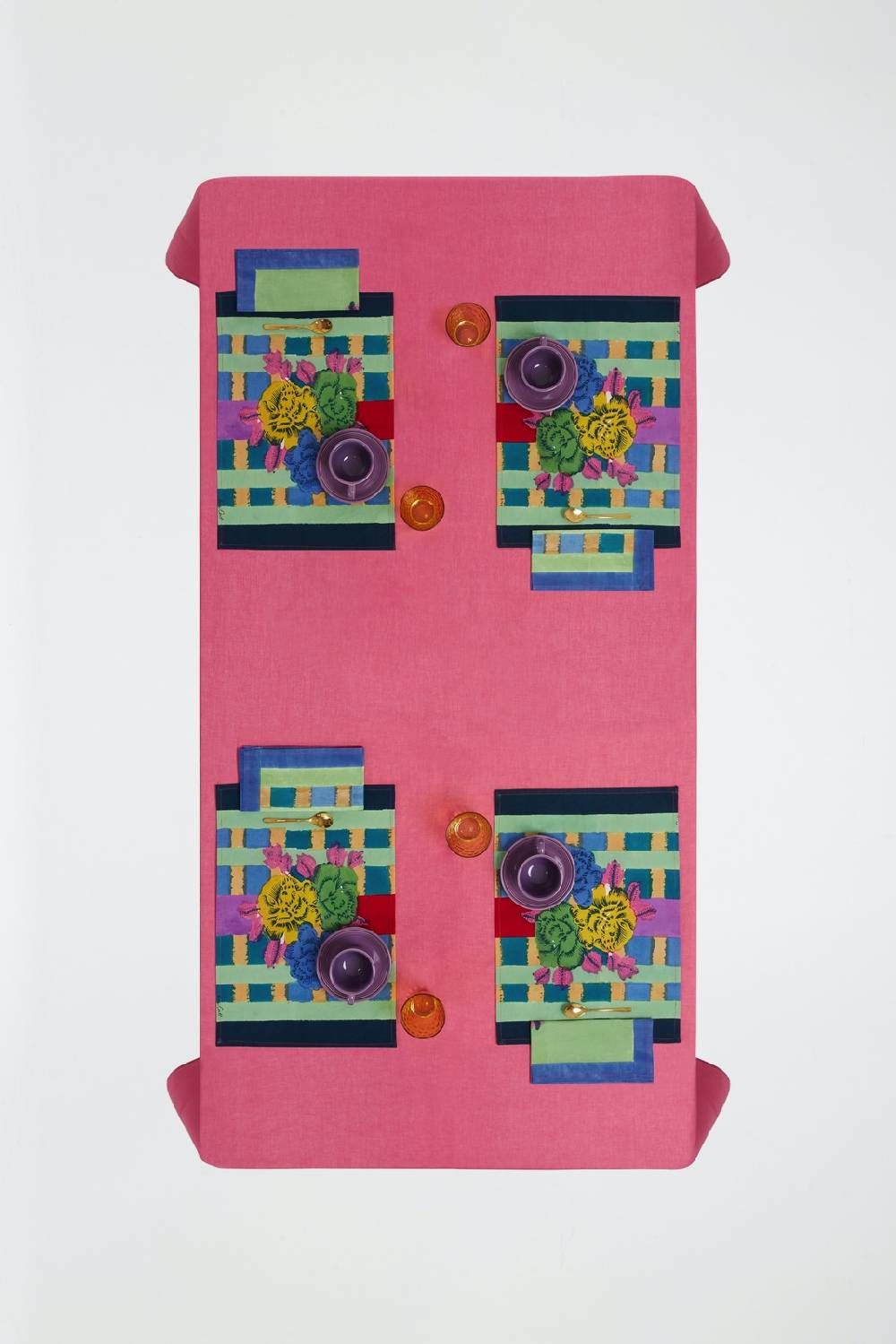 Lisa Corti tovaglietta cotone 35x48cm ankara aqua Negozio online di fabbrica