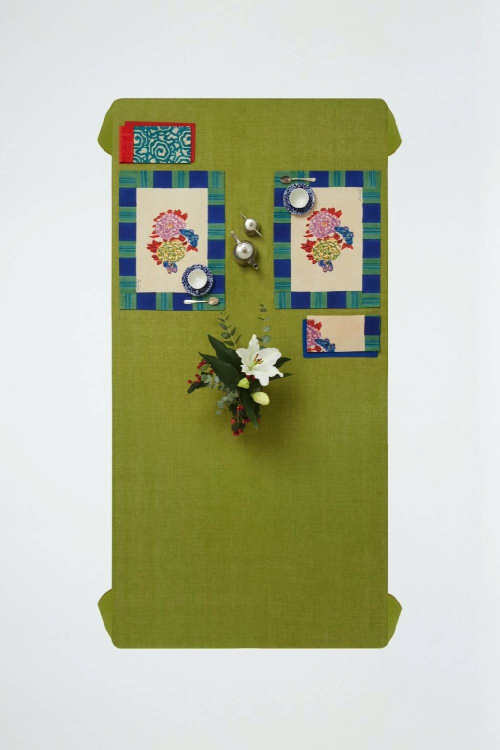 Lisa Corti tovaglietta cotone 35x48cm knight peacock Offerta speciale