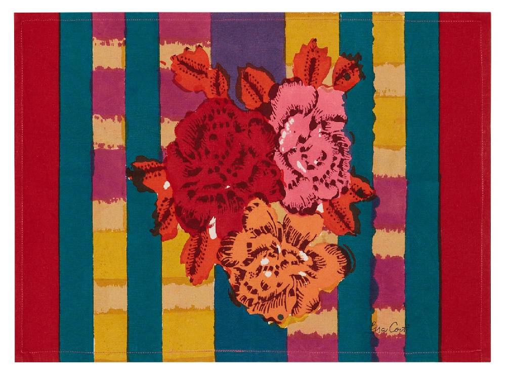 Lisa Corti tovaglietta cotone 35x48cm ankara mustard Flash Sale