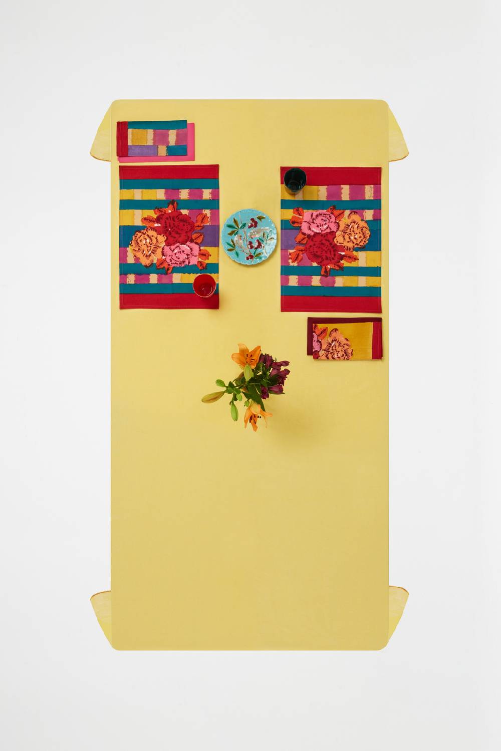Lisa Corti tovaglietta cotone 35x48cm ankara mustard Flash Sale
