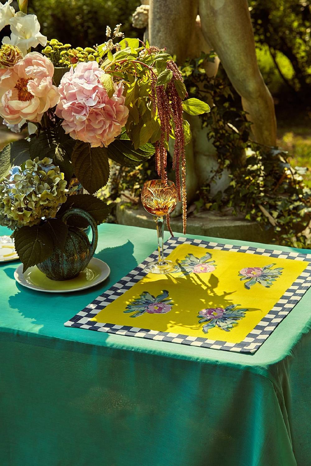Lisa Corti tovaglietta cotone 35x48cm tiles yellow Fornitura limitata