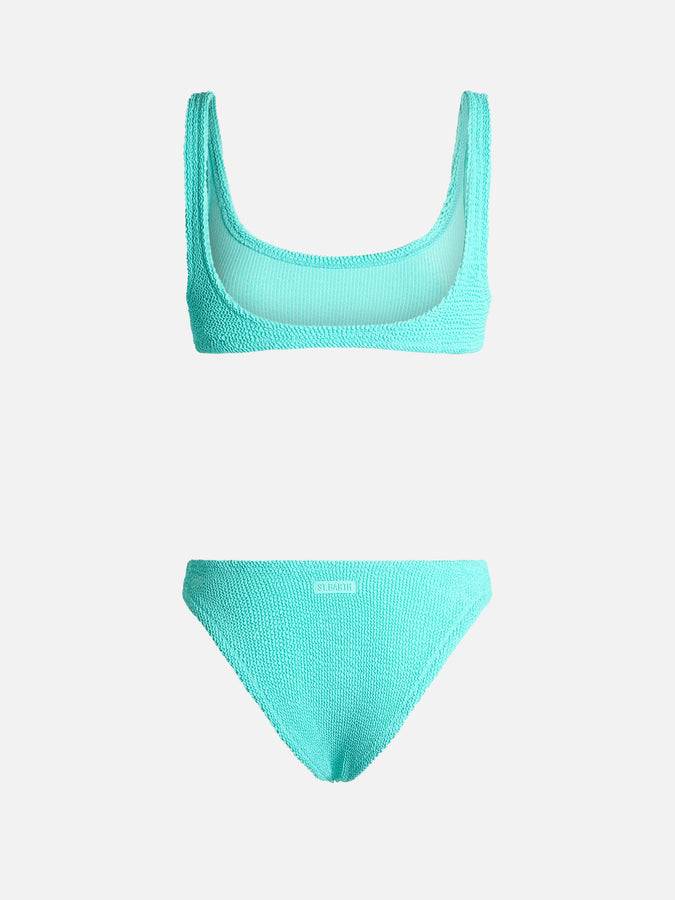 Mc2 Saint Barth Bikini classico crinkle da donna verde acqua Naima Elise Sottocosto