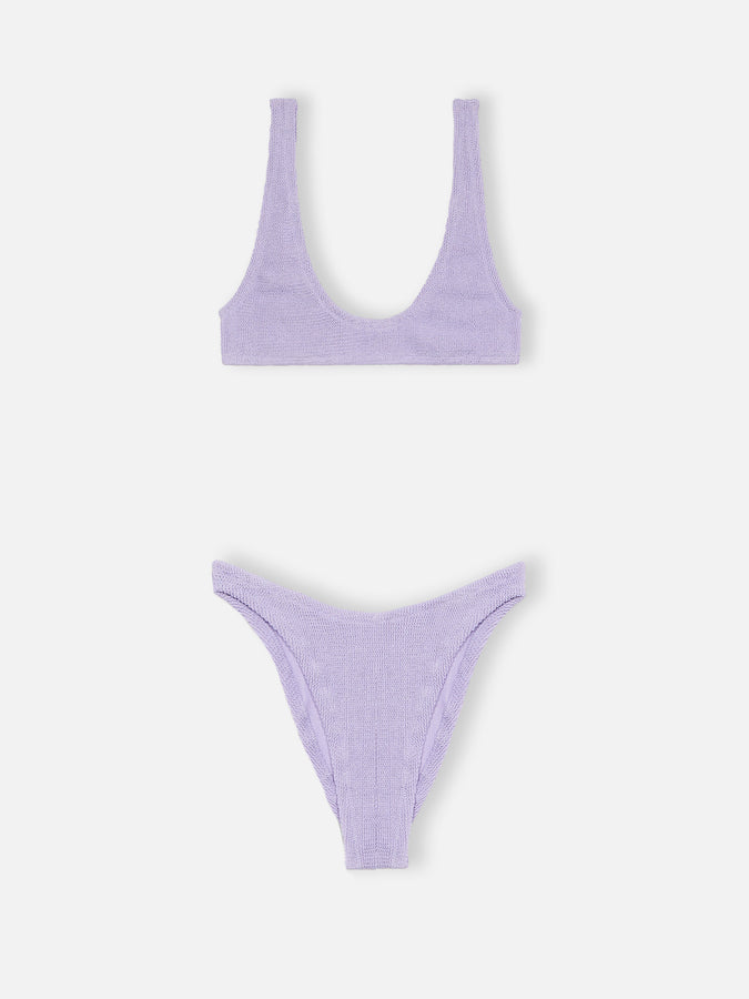 Mc2 Saint Barth Bikini bralette per donna lilla lurex micro crinkle Pamy Elise Convenienza