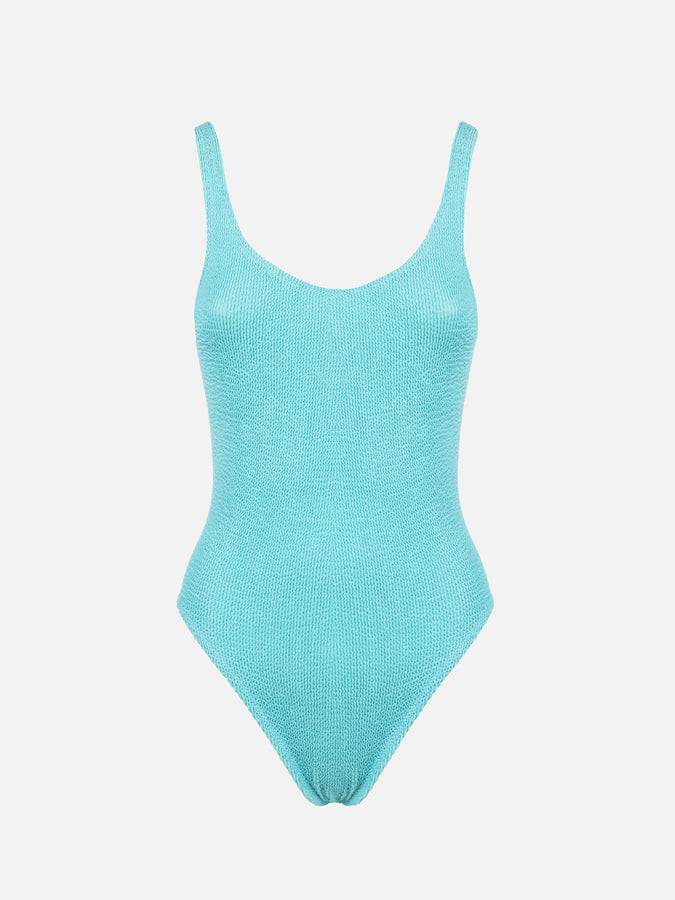 Mc2 Saint Barth Costume intero da donna verde acqua crinkle Lora Online
