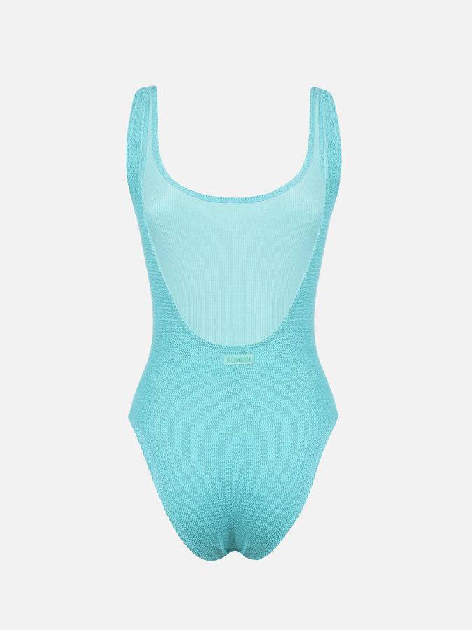 Mc2 Saint Barth Costume intero da donna verde acqua crinkle Lora Online