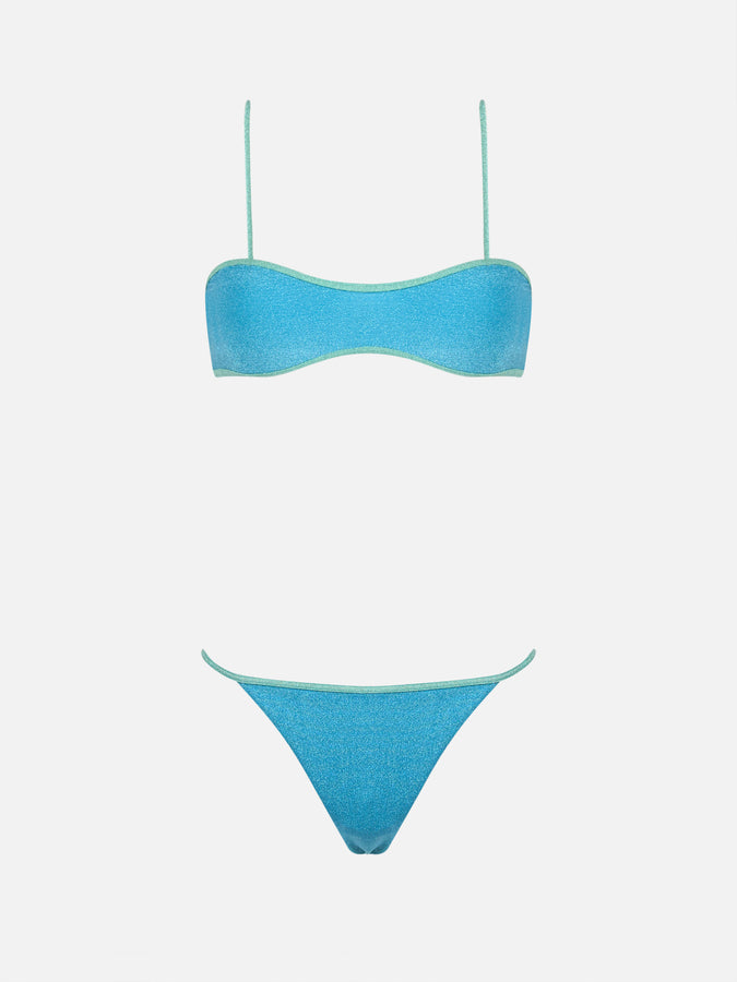 Mc2 Saint Barth Costume bikini donna scavato in lurex Laryn Jodene Moda