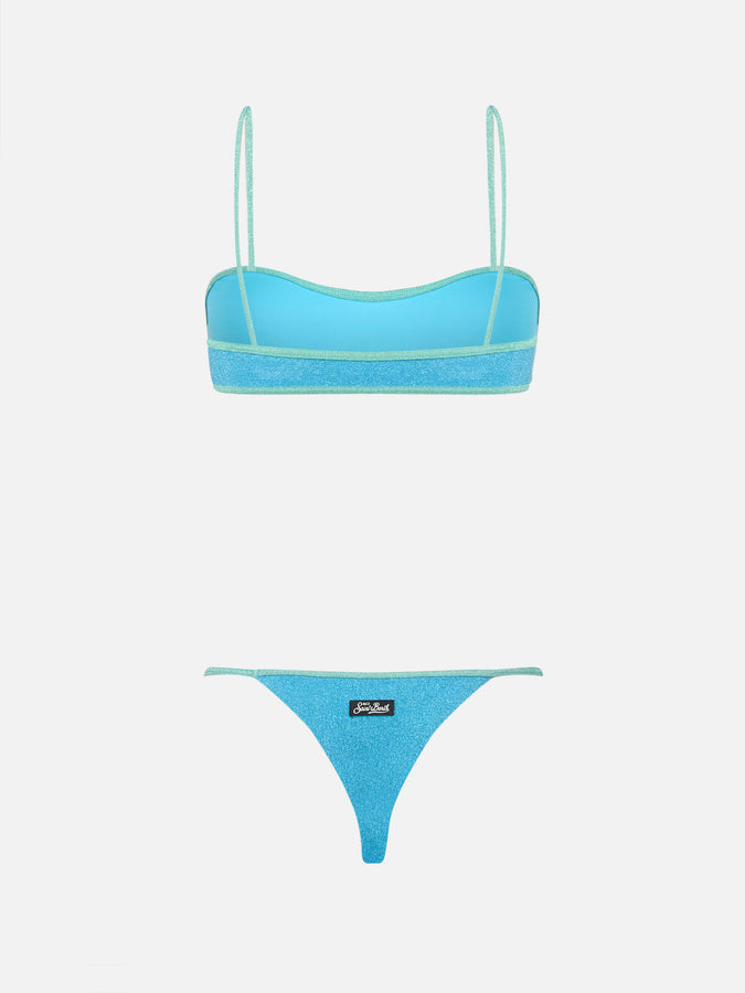 Mc2 Saint Barth Costume bikini donna scavato in lurex Laryn Jodene Moda