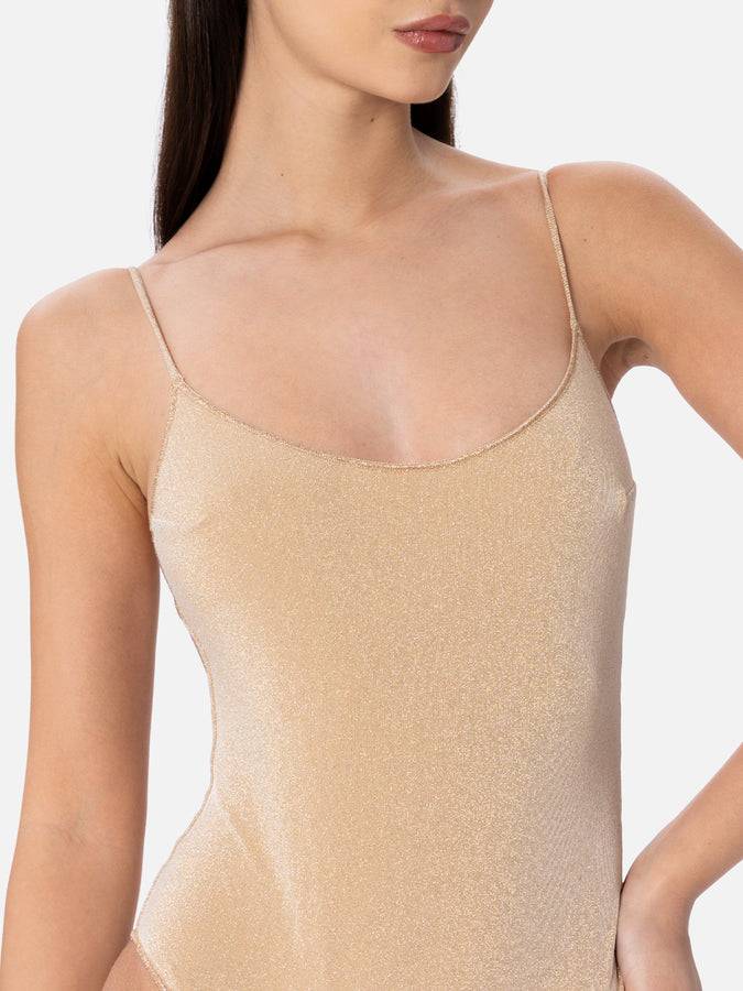 Mc2 Saint Barth Costume intero da donna in lurex Cecille Nuovo