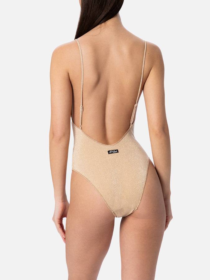 Mc2 Saint Barth Costume intero da donna in lurex Cecille Nuovo