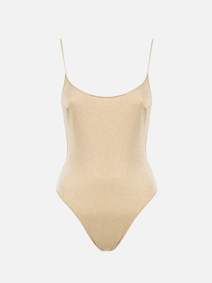 Mc2 Saint Barth Costume intero da donna in lurex Cecille Nuovo