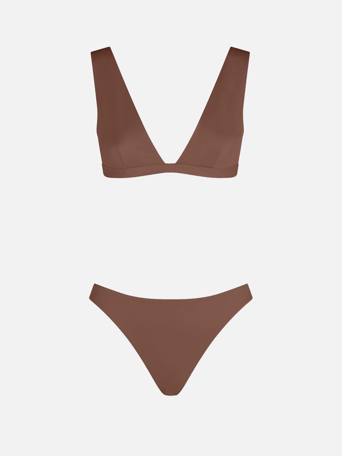Mc2 Saint Barth Woman brown heatsealed scooped bikini Ofelia Reanna Soddisfazione Garantita