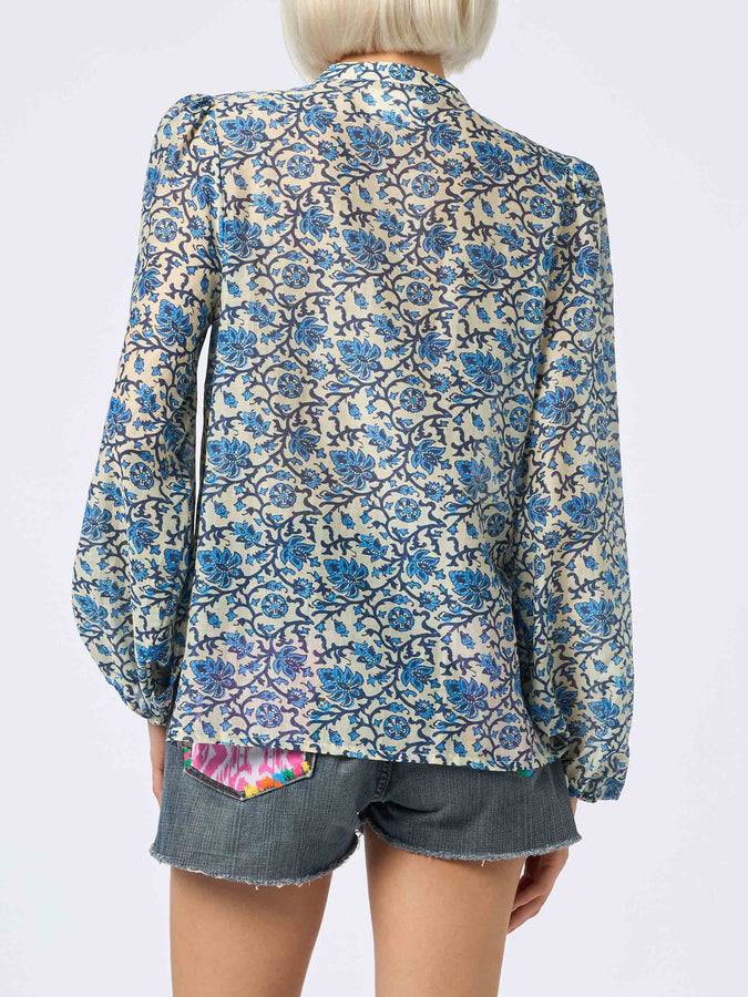 Mc2 Saint Barth Blusa da donna in voile di seta Harper Shopping Online
