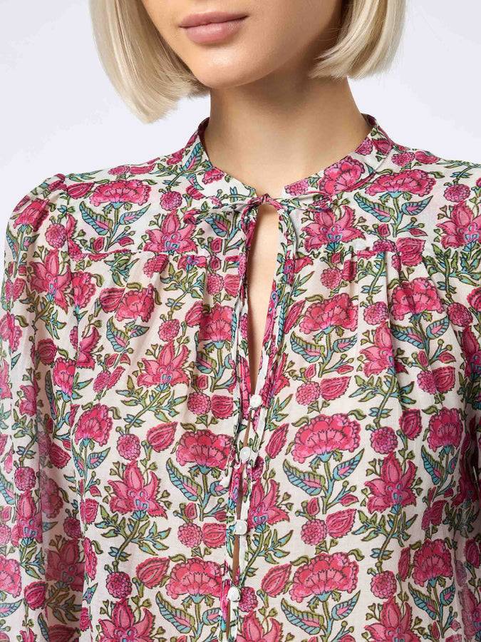 Mc2 Saint Barth Blusa da donna in voile di seta Harper Prezzo Ridotto