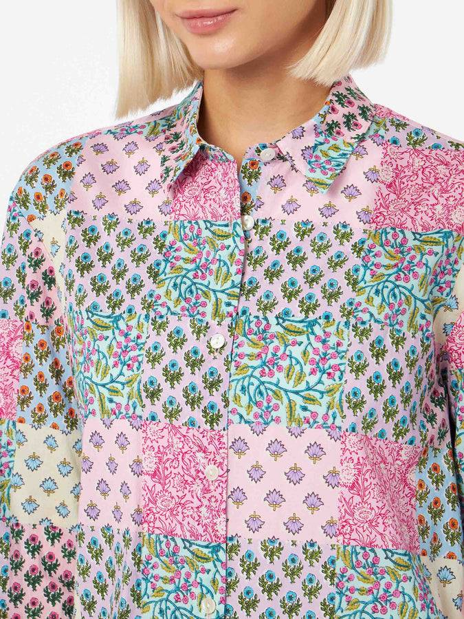 Mc2 Saint Barth Camicia da donna over Brigitte in cotone con stampa fiori Presa