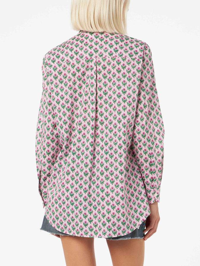 Mc2 Saint Barth Camicia da donna over Brigitte in cotone con stampa fiori Offerta