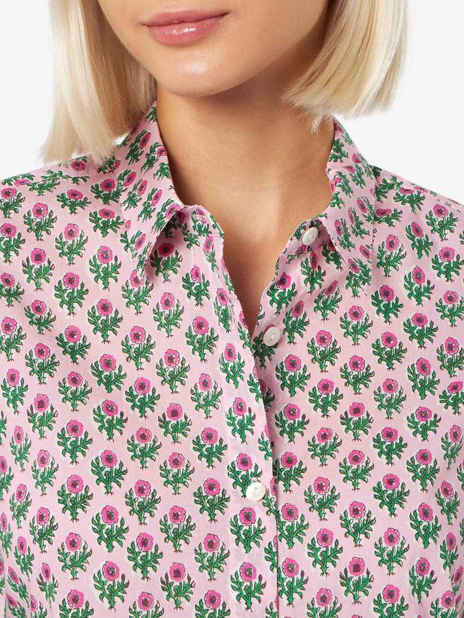 Mc2 Saint Barth Camicia da donna over Brigitte in cotone con stampa fiori Offerta