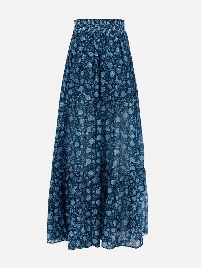 Mc2 Saint Barth Gonna lunga da donna plissettata in voile di seta Cheyenne Saldi Di Fabbrica