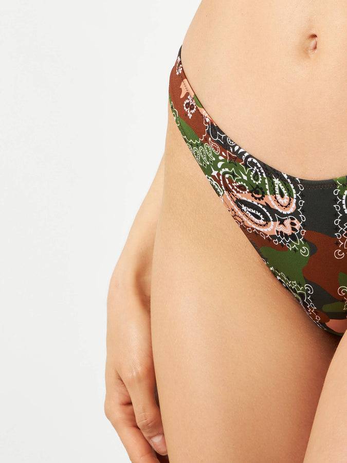 Mc2 Saint Barth Bikini da donna a bralette con stampa bandana mimetica Nuova