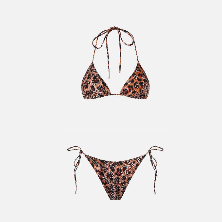 Mc2 Saint Barth Bikini da donna a triangolo con stampa bandana leo 2025