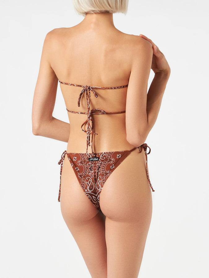Mc2 Saint Barth Bikini da donna a fascia con stampa bandana In Linea