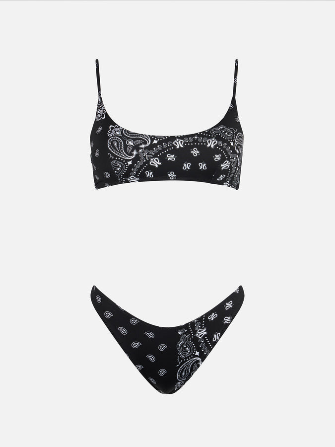 Mc2 Saint Barth Bikini da donna a bralette con stampa bandana Nuovo