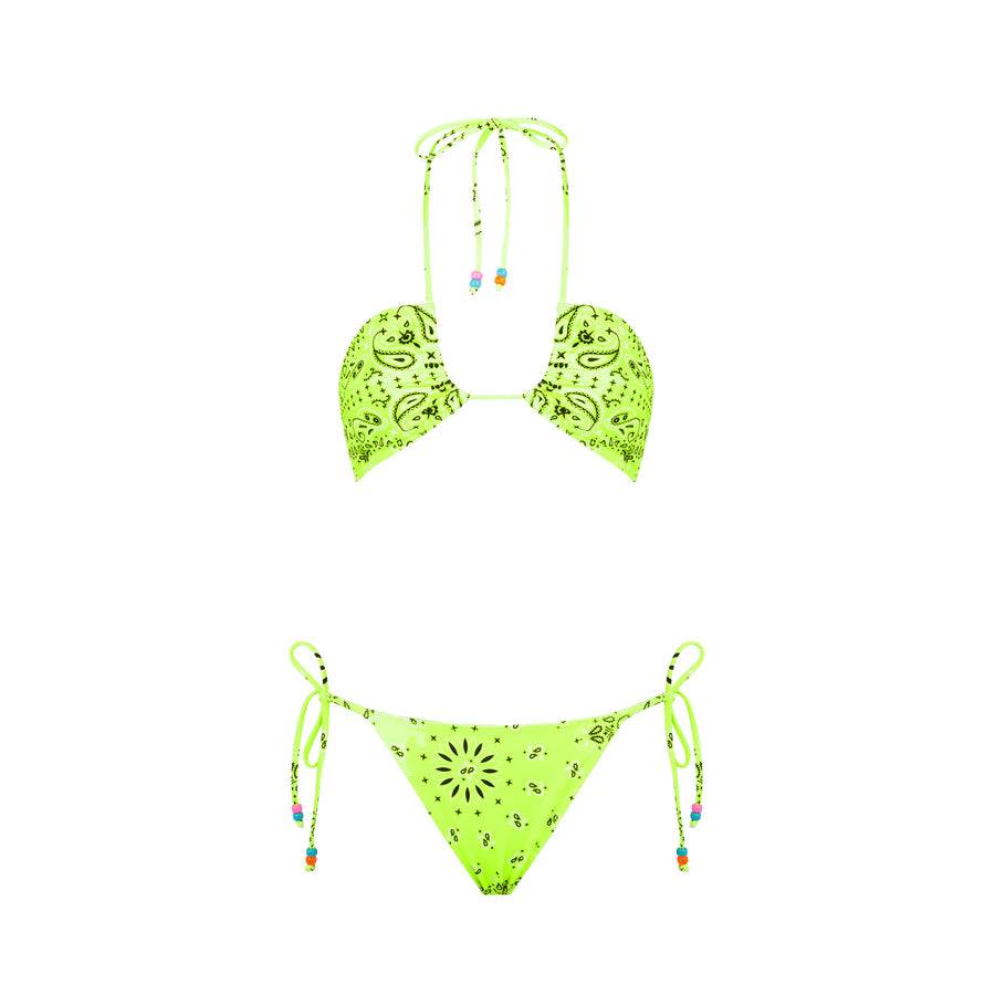 Mc2 Saint Barth Bikini da donna a fascia con stampa bandana e charms Spedizione Gratuita
