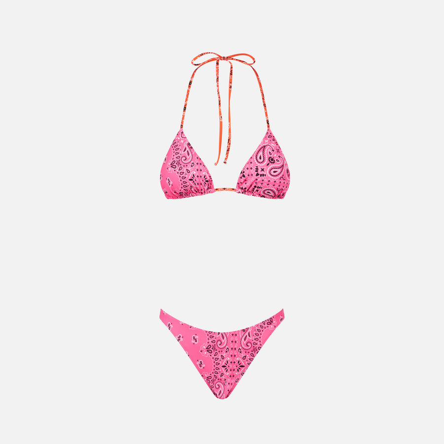 Mc2 Saint Barth Bikini da donna a triangolo con stampa bandana Soddisfazione Garantita