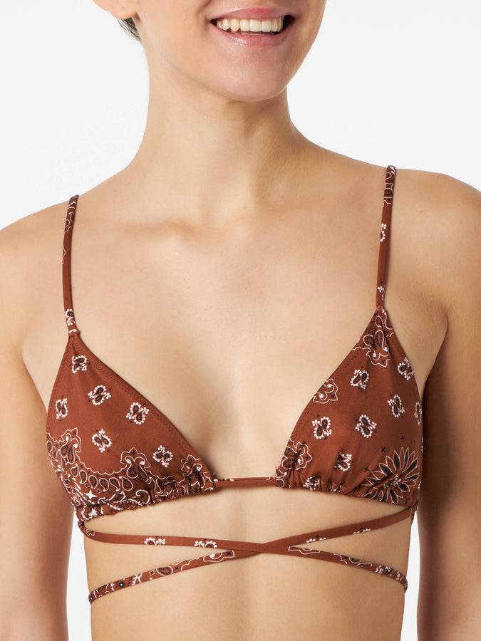 Mc2 Saint Barth Bikini da donna a triangolo bandana con slip da bagno sgambato Qualità Garantita