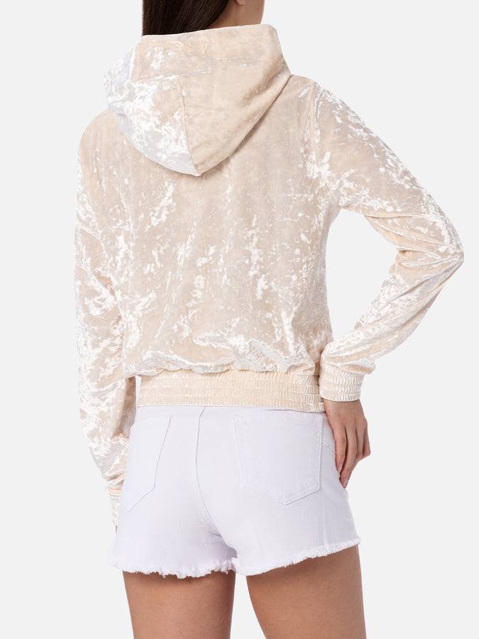 Mc2 Saint Barth Felpa con zip da donna in ciniglia Jasmine Offerta