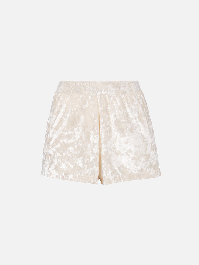 Mc2 Saint Barth Pantaloncini da donna in ciniglia pull up Cate Economico
