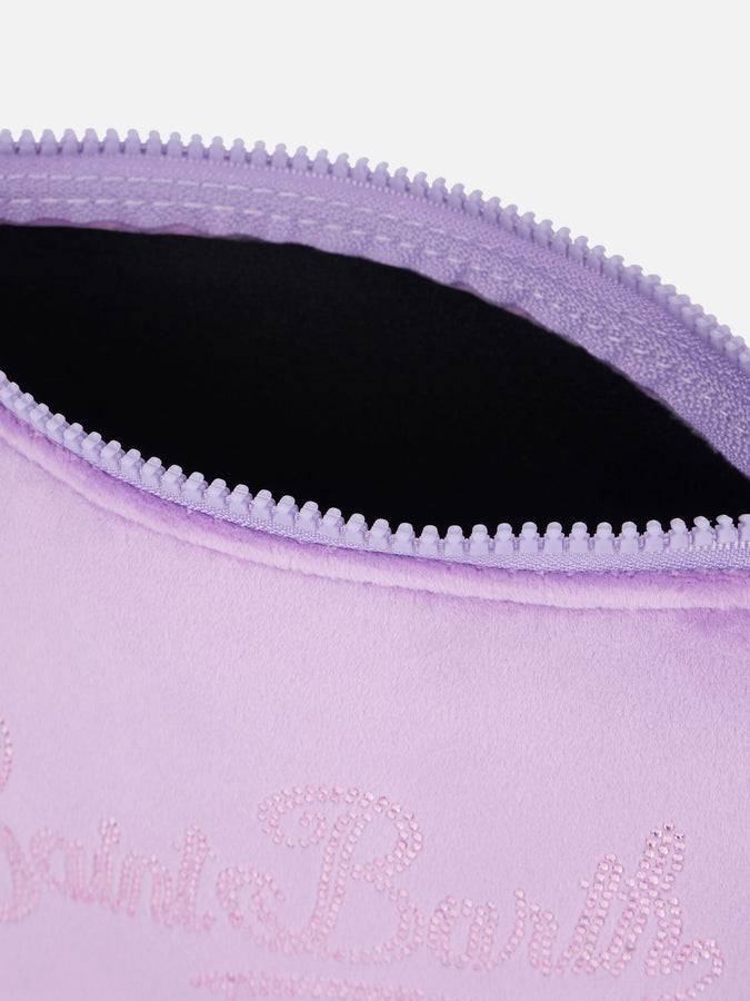 Mc2 Saint Barth Pochette Aline in ciniglia lilla con strass Online