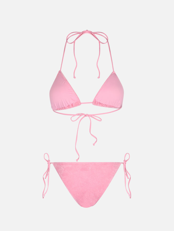 Mc2 Saint Barth Bikini da donna a triangolo rosa in spugna Leah Virgo Offerte