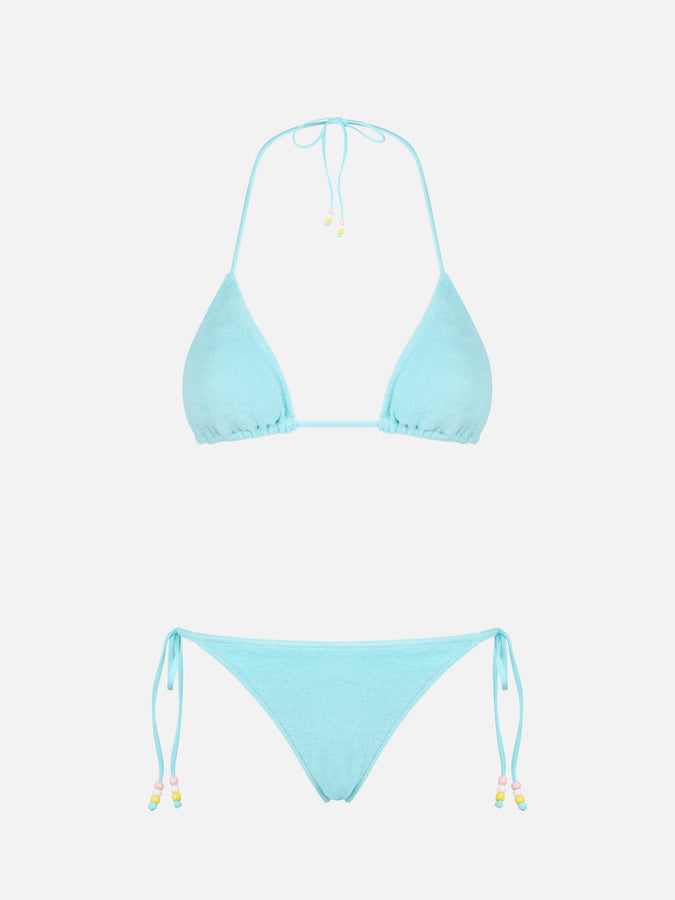 Mc2 Saint Barth Bikini da donna a triangolo in spugna verde acqua I Più Venduti