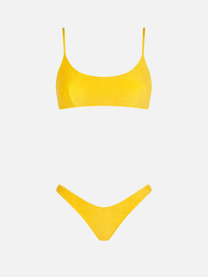 Mc2 Saint Barth Bikini da donna a bralette in spugna gialla Moda
