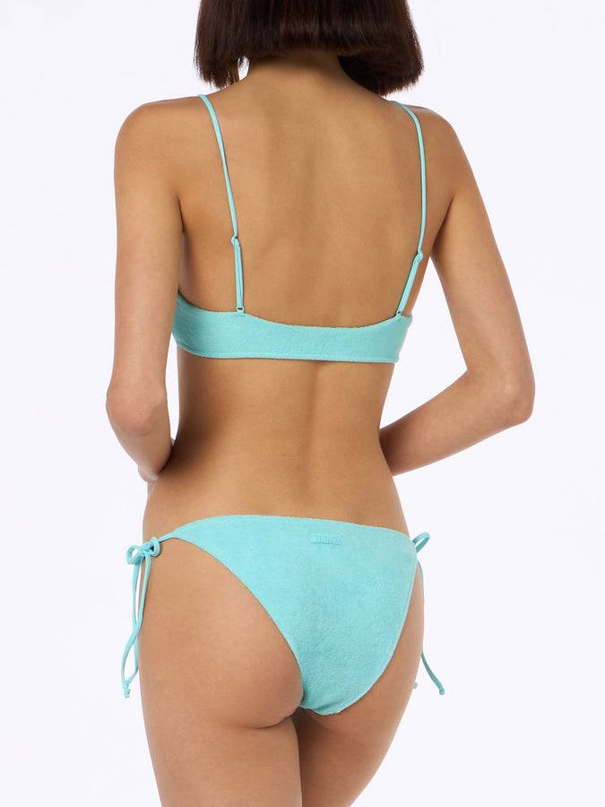 Mc2 Saint Barth Bikini donna a bralette verde in spugna Judy Virgo Nuovo