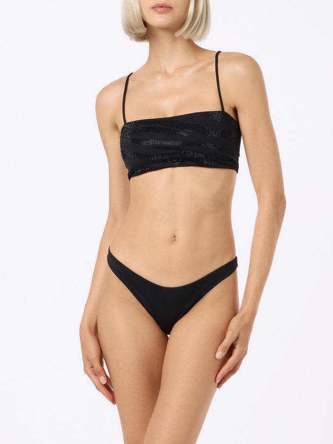 Mc2 Saint Barth Bikini donna a fascia zebrato Athena Naomi con strass Vendita