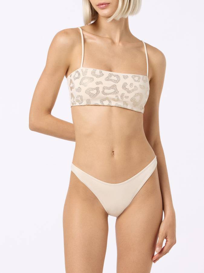 Mc2 Saint Barth Bikini donna a fascia animalier Athena Naomi con strass Promozione