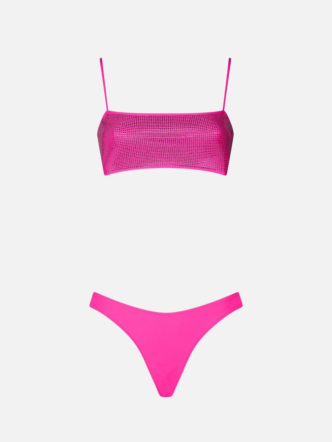 Mc2 Saint Barth Bikini da donna a fascia fucsia Sottocosto